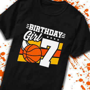 Camiseta Nacimiento de Baloncesto Chica de 7 años 7 cumplea