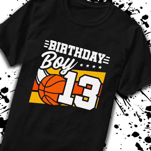 Camiseta Nacimiento de baloncesto Niño de 13 años 13 cumple (Subido por el creador)