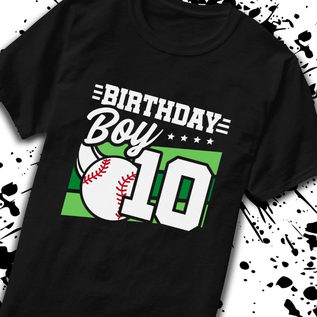 Camiseta Nacimiento de Béisbol Niño de 10 años décimo cumpl (Subido por el creador)