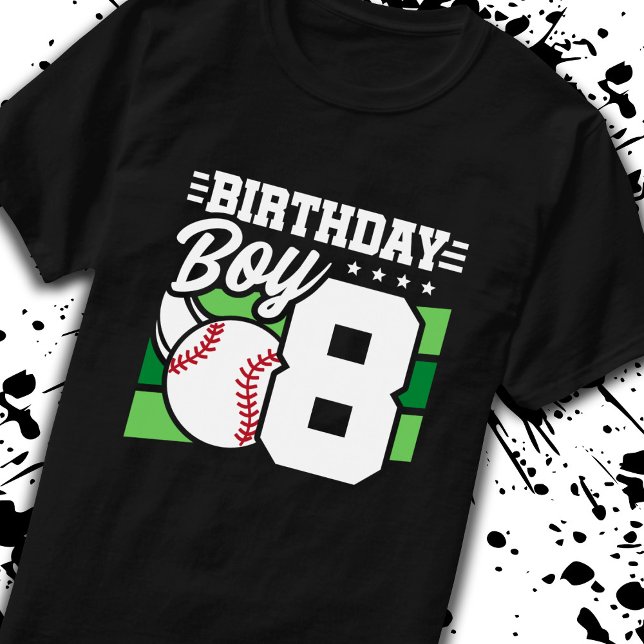 Camiseta Nacimiento de Béisbol Niño de 8 años 8 cumpleaños (Subido por el creador)