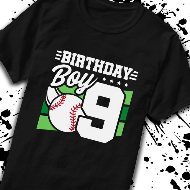 Camiseta Nacimiento de Béisbol Niño de 9 años Noveno cumple (Subido por el creador)