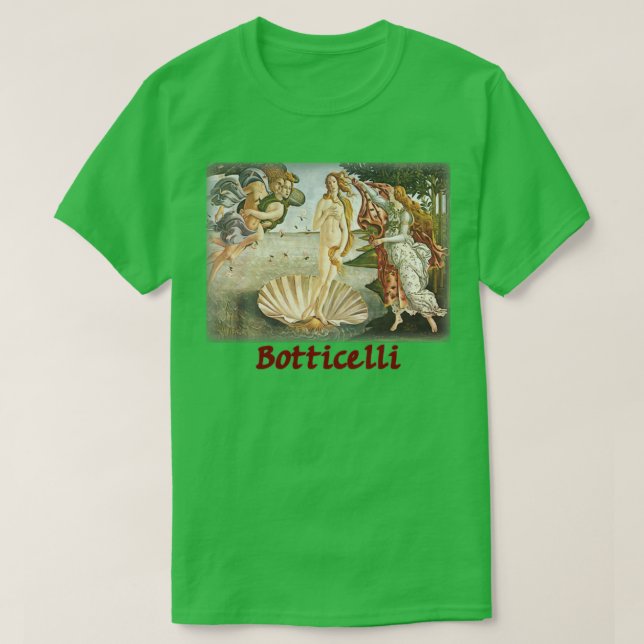 Camiseta Nacimiento de Botticelli de Venus 2 (Diseño del anverso)