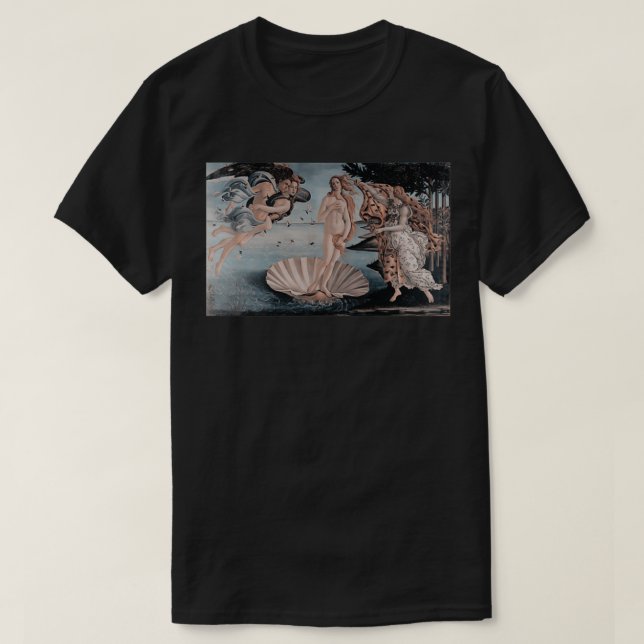 Camiseta Nacimiento de Botticelli de Venus 6 (Diseño del anverso)