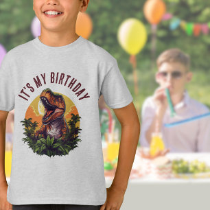 Camiseta Nacimiento de Dinosaur Rawr Personalizable T-Rex