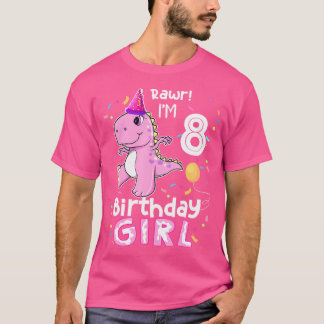 Camiseta Nacimiento De Dinosaurio De 8 Años Octavo Día De R