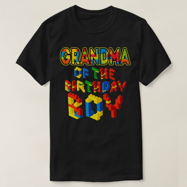 Camiseta Nacimiento de la Abuela del Bloque de Cumpleaños (Diseño del anverso)