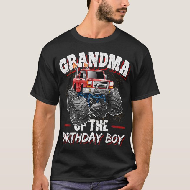 Camiseta Nacimiento de la abuela del monstruo de cumpleaños (Anverso)