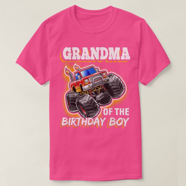Camiseta Nacimiento de la abuela del monstruo de cumpleaños (Diseño del anverso)
