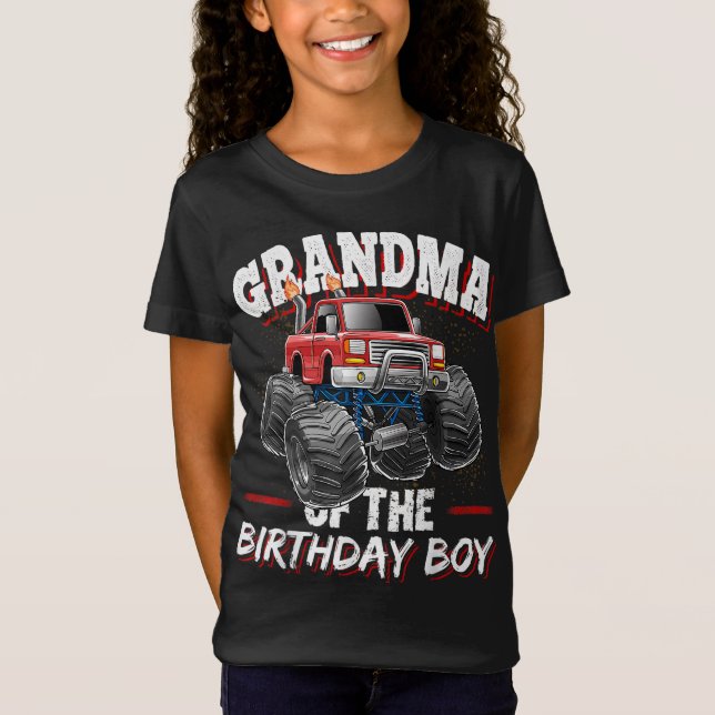 Camiseta Nacimiento de la abuela del monstruo de cumpleaños (Anverso)