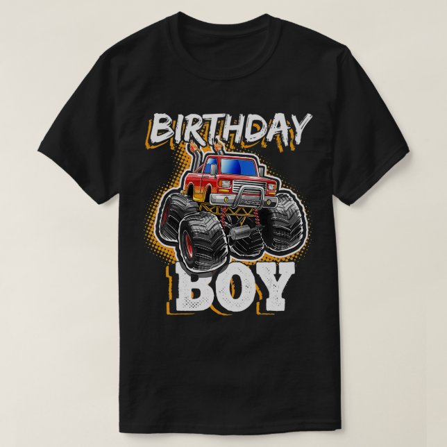 Camiseta Nacimiento de la fiesta de cumpleaños del niño mon (Diseño del anverso)