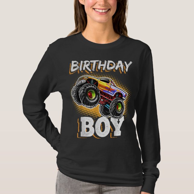 Camiseta Nacimiento de la fiesta de cumpleaños del niño mon (Anverso)