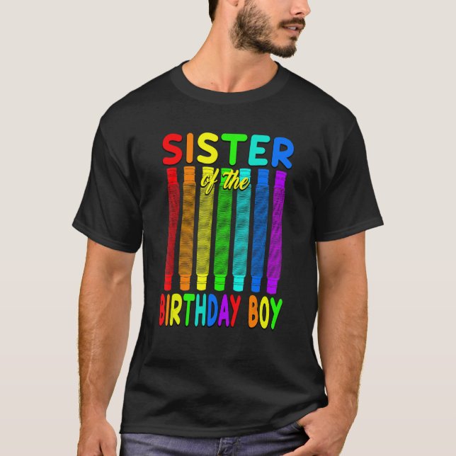 Camiseta Nacimiento de la hermana del niño de cumpleaños en (Anverso)