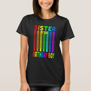 Camiseta Nacimiento de la hermana del niño de cumpleaños en