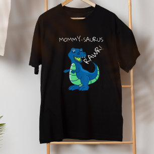 Camiseta Nacimiento de los dinosaurios verdes azules mamá d