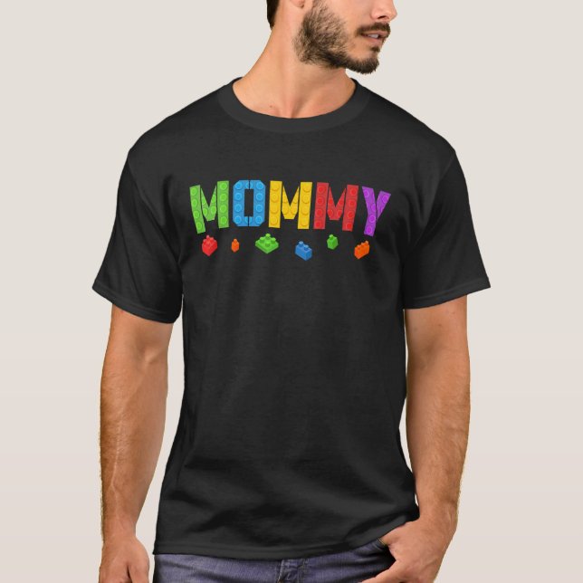 Camiseta Nacimiento de mami Blocks Master Builder Brick Bui (Anverso)