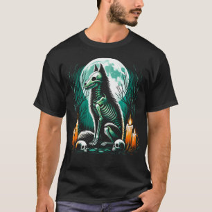 Camiseta Nacimiento de Navidades de Halloween en el Skeleto