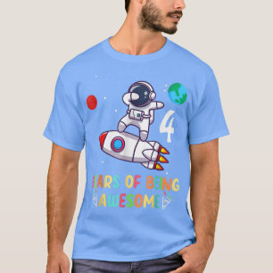 Camiseta Nacimiento de niño astronauta de 4 años espacio 2º