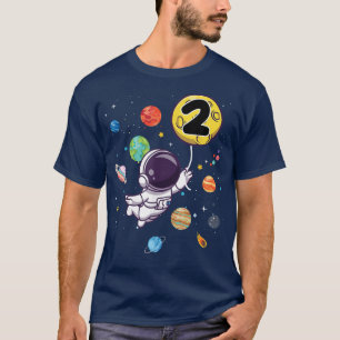 Camiseta Nacimiento de niño de 2 años regalos Astronauta Cu