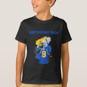 Camiseta Nacimiento De Niño De 9 Años De Edad Basketbal Azu