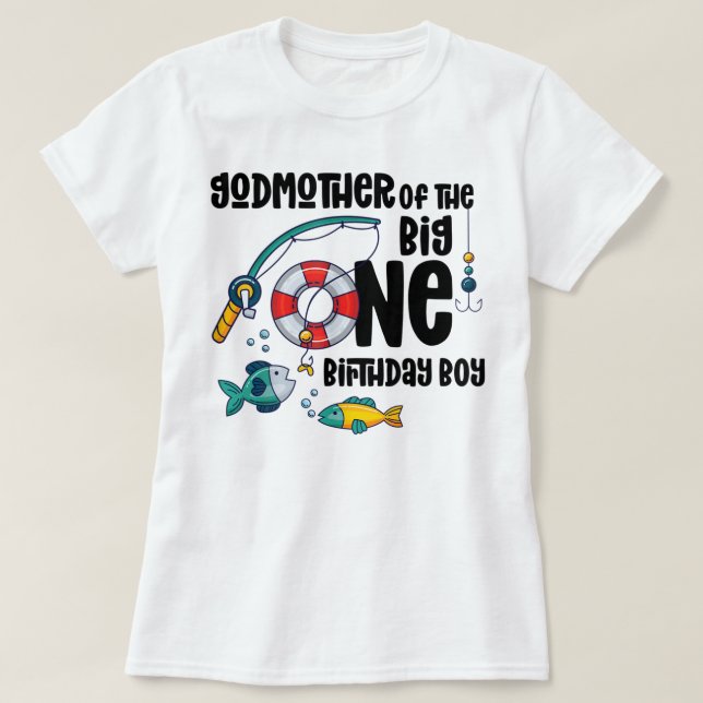 Camiseta Nacimiento de Pescador de Niño Grande De 1 Año (Diseño del anverso)