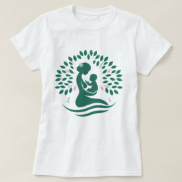 Camiseta Nacimiento de silueta de árbol madre y bebé, regal