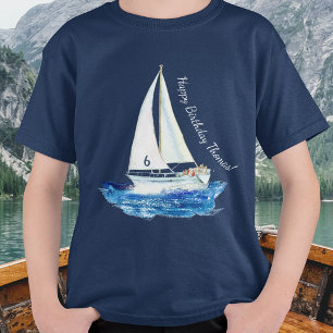 Camiseta Nacimiento de un barco de vela oceánico personaliz