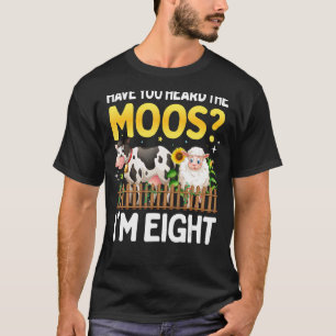 Camiseta Nacimiento de vaca de 8 años 8 Yo Chica de animale
