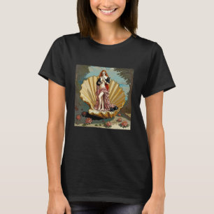 Camiseta Nacimiento De Venus Y Sus Gatos Negros Pintura Div