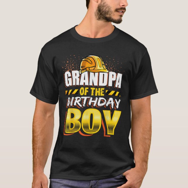 Camiseta Nacimiento del abuelo del Gorra de construcción de (Anverso)