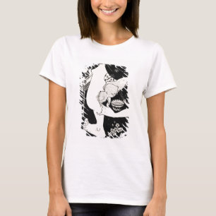 Camiseta Nacimiento del becerro de la pierna, ilustracion d