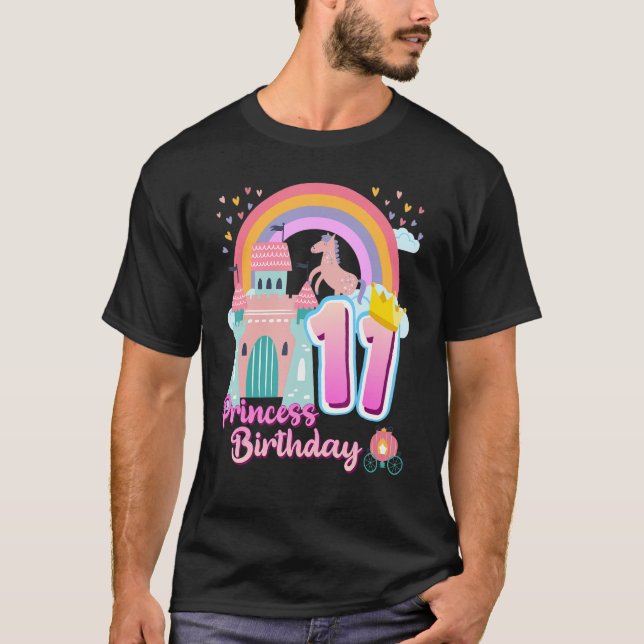 Camiseta Nacimiento del castillo arcoiris de la princesa 11 (Anverso)