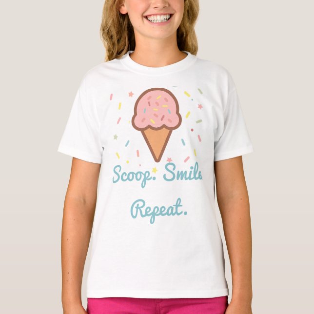 Camiseta Nacimiento del Crema de Hielo de los chicas - Scoo (Anverso)