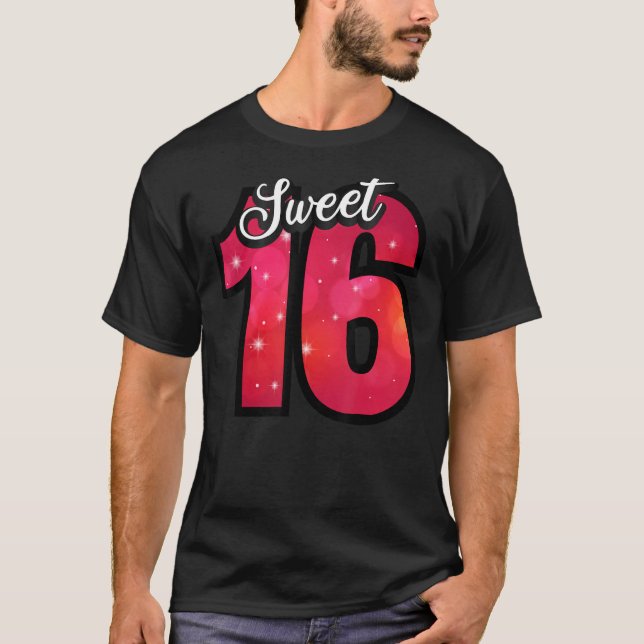 Camiseta Nacimiento dulce 16 fiesta de cumpleaños adolescen (Anverso)