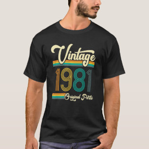 Camiseta Nacimiento En 1981 Original Parts Vintage 1