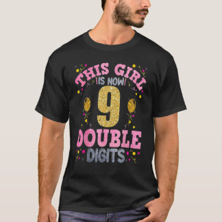 Camiseta Nacimiento Este Chica Es Ahora 9 Dígitos Dobles No