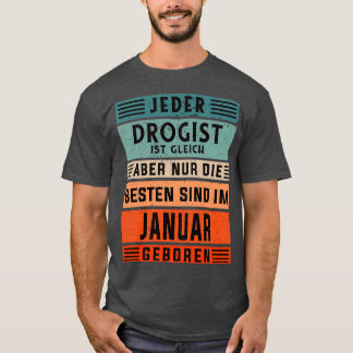 Camiseta Nacimiento farmacoterapéutico Nacido en enero 1