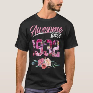 Camiseta Nacimiento Floral De 91 Años Impresionante Desde 1