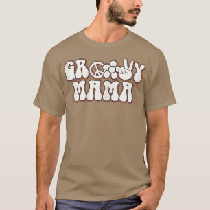 Camiseta Nacimiento Hippie Vintage de Mamá Retro Groovy