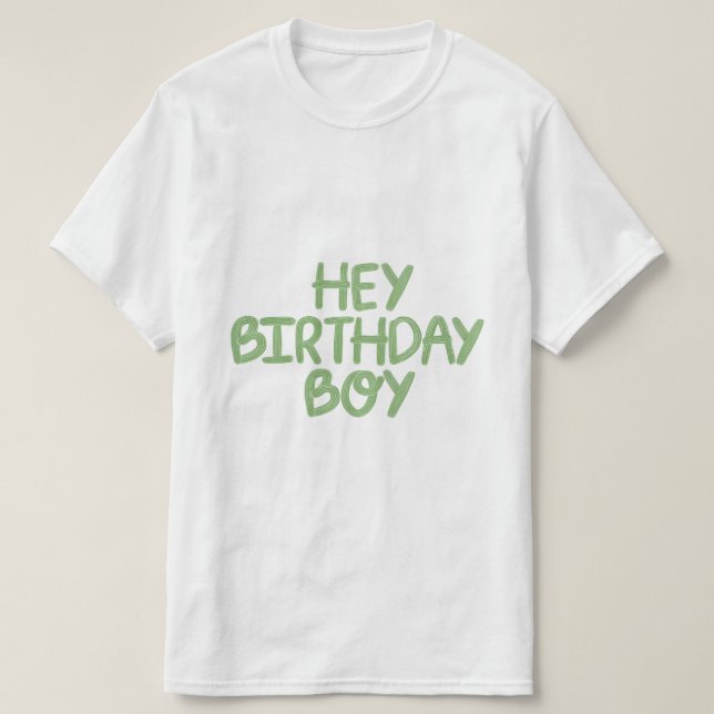 Camiseta Nacimiento | Hola guión gráfico de Birthday Boy (Diseño del anverso)