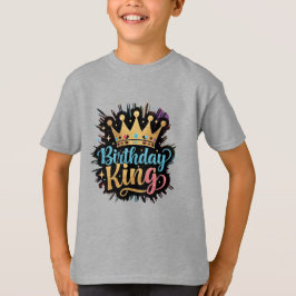 Camiseta Nacimiento King Golden Crown Sparkle boys