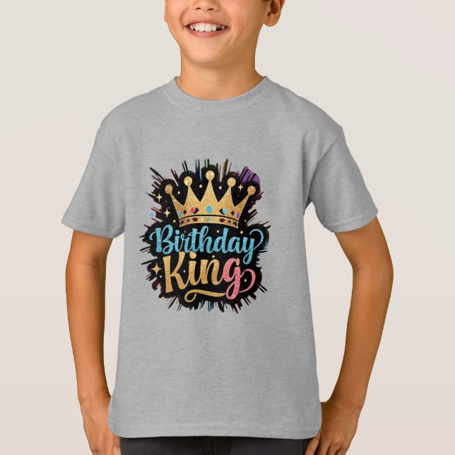 Camiseta Nacimiento King Golden Crown Sparkle boys (Anverso)