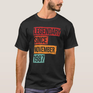 Camiseta Nacimiento Legendario Desde Noviembre De 1987