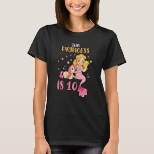 Camiseta Nacimiento Mágico Nacido de Sirena de Bonito de 10