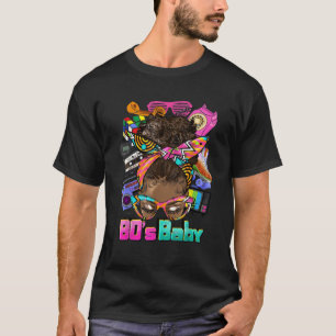 Camiseta Nacimiento Mes de Historia Negra 80 S Bebé Afro Ch