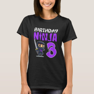 Camiseta Nacimiento Ninja Para Niñez De 3 Años Ninja 3 r