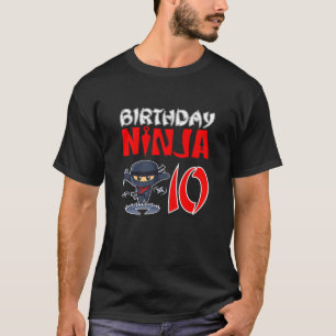 Camiseta Nacimiento Ninja para niños de 10 años