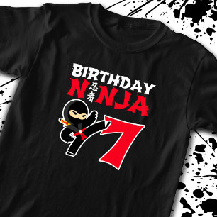 Camiseta Nacimiento Ninja - Tema de Fiesta de 7 años