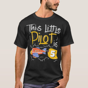 Camiseta Nacimiento Niño 5 Funny Avión de Juguetes 5 Cel de
