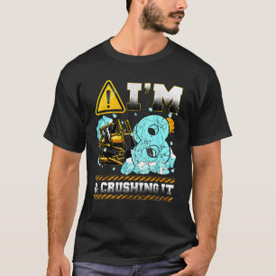 Camiseta Nacimiento Niño 8ª Excavadora de cumpleaños V