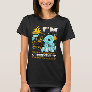 Camiseta Nacimiento Niño 8ª Excavadora de cumpleaños V